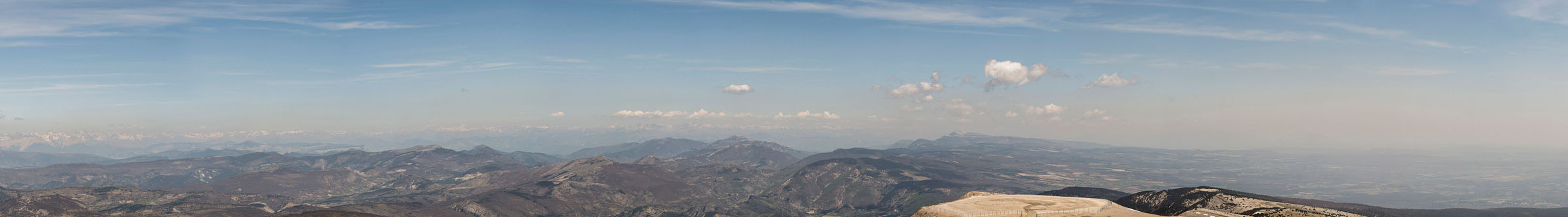 Renaissance, View from the Mont Ventoux toward the East, crop from a 360 degree panorama